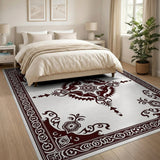 Ornate Maroon Persian Medallion Rug