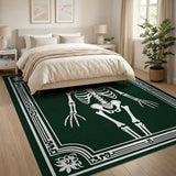 Gothic Skeleton Ornate Frame Area Rug