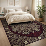 Red Opulent Red Gold Traditional Persian Area Rug