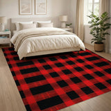 Red Black Buffalo Plaid Area Rug