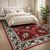 Traditional Persian Red Ornate Red Persian Floral Medallion Rug