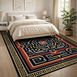 Greek Key Maze Geometric Area Rug