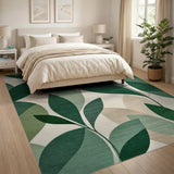 Verdant Green Leaf Area Rug