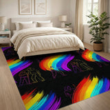 Rainbow Dance Silhouettes Area Rug