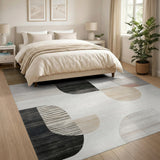 Beige and Neutral Abstract Area Abstract Neutral Beige Area Rug