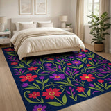 Vibrant Floral Multi-Color Area Rug