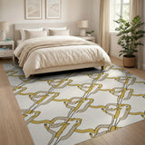 Geometric Stylized Fish Area Rug