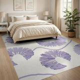Purple Floral Swirl Area Rug