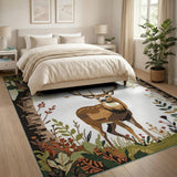 Majestic Deer in Forest Area Rug