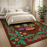 Whimsical Trio of Dressed Cats Area Rug