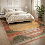 Terracotta Sun Horizon Geometric Area Rug