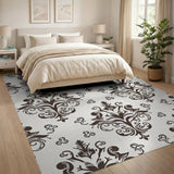 Elegant Damask Floral Vintage Area Rug