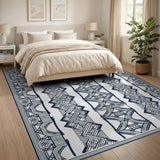 Navy Geometric Art Deco Area Rug