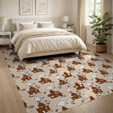 Whimsical Cartoon Animal Houses Rug