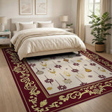 Ornate Gold Lantern Star Area Rug