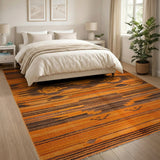 Southwestern Bold Orange Geometric Southwestern Rug