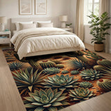 Southwestern Desert Cacti Sunset Area Rug
