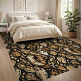 Exotic Brown Snake Pattern Area Rug