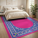 Multi-color and Patterns Ornate Pink Persian Border Area Rug