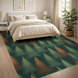Pine Forest Green Area Rug
