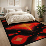 Southwestern Bold Red Diamond Southwestern Area Rug
