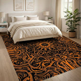 Orange Heritage Tribal Area Rug