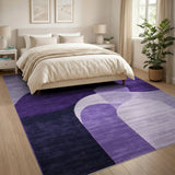 Purple Abstract Geometric Modern Area Rug