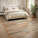 Orange Heritage Tribal Orange Heritage Tribal Geometric Area Rug