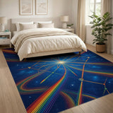 Rainbow Burst Multi-Color Geometric Area Rug