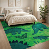 Kids Cartoon Dinosaur Jungle Area Rug