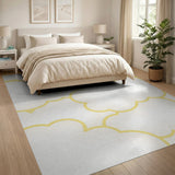 Yellow Cloud Outline Area Rug