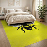 Yellow Sunny Yellow Bee Area Rug