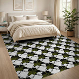 Green Geometric Fish Tessellation Area Rug