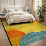 Vibrant Multi-Color Abstract Circles Area Rug