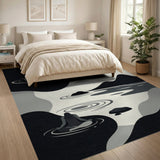 Zen Meditation Silhouettes Area Rug