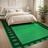 Emerald Green Crocodile Scale Area Rug