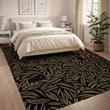 Gold Leaf Hidden Elephant Area Rug