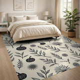 Pumpkin Harvest Line Art Area Rug