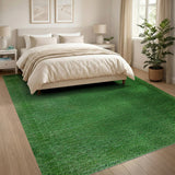 Abstract Area Lush Green Grass Shag Area Rug