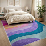 Radiant Wave Multi-Color Abstract Area Rug