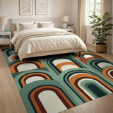 Layered Arch Geometric Multi-Color Area Rug