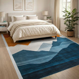 Multi-color and Patterns Geometric Sunset Mountains Area Rug