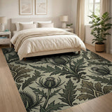 Ornate Thistle Floral Area Rug