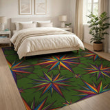 Multi-color and Patterns Rainbow Starburst Geometric Area Rug