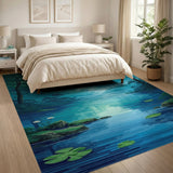 Misty Forest River Lotus Area Rug