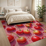 Juicy Cherry Fruit Pattern Area Rug