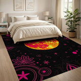 Fiery Sun Pink Mandala Area Rug