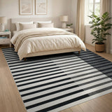 Bold Black White Striped No. 51 Area Rug
