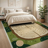 Tree Stump Moss Area Rug