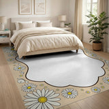 Beige Daisy Arch Area Rug